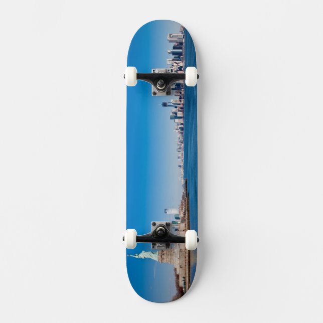 Skateboard Statue de la liberté, du fleuve Hudson et de (Recto)