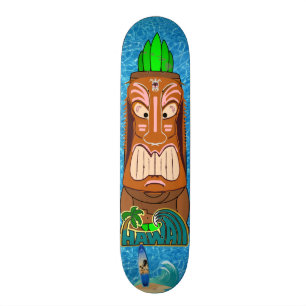 Skateboard Statue Hawaï de Tiki