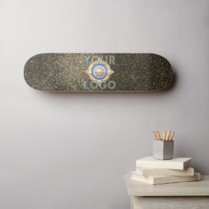 Skateboard Stickers Parties scintillant Graffiti noir et or F