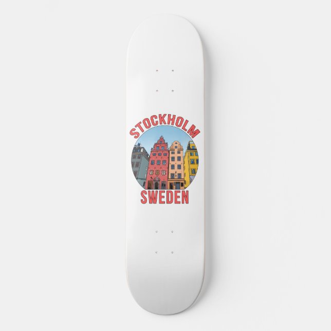 Skateboard Stockholm Suède (Recto)