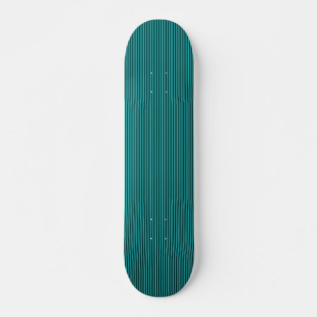 Skateboard Strait Black Lines - Sur Cyan (Devant)
