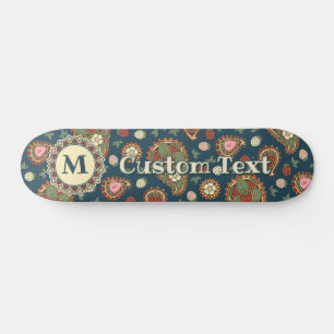 Skateboard Strawberry Paisley Motif Skate