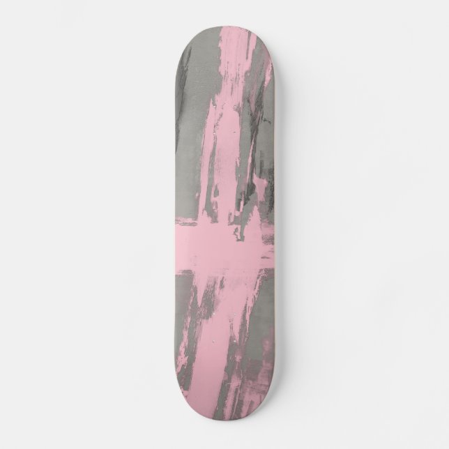 Skateboard Style art moderne Abstrait gris rose (Recto)