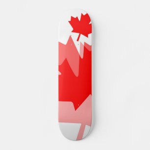 Skateboard Style canadien Feuille d'érable rouge en couches C