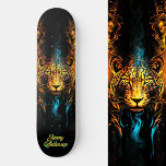 Skateboard Style Cool bleu et jaune brillant<br><div class="desc">Arrosez sous les projecteurs avec notre skateboard de style Cool bleu et jaune brillant,  où l'élégance féroce rencontre un design électrisant. Personnalisez le pont avec votre propre texte,  et laissez votre tour briller brillamment. C'est un autre 100% Snuggle Hamster Designs.</div>