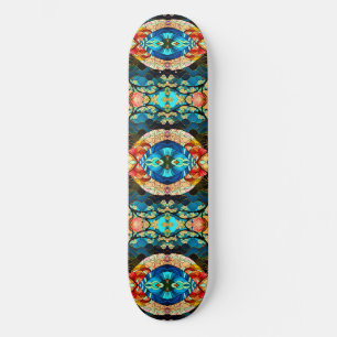 SKATEBOARD STYLE D'ART JAPONAIS FORET SYMETRIQUE