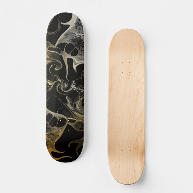 SKATEBOARD STYLE NOIR ET BLANC ONDULÉ (Recto)