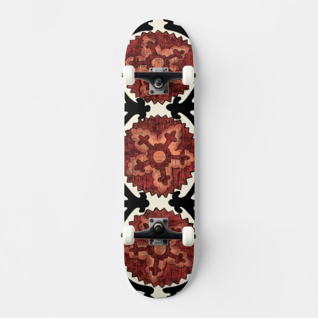 Skateboard Style Suzani Motif Floral Décoratif (Recto)