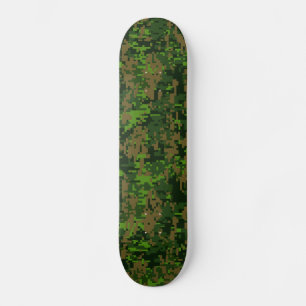 Skateboard Style Woodland Camouflage numérique Décor Accent