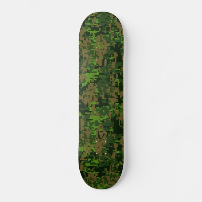 Skateboard Style Woodland Camouflage numérique Décor Accent (Recto)