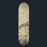 Skateboard Stylos de fontaine et Watchface avec des notes<br><div class="desc">On dirait que quelqu'un prenait beaucoup de notes ! Cette peinture contemporaine de stylos à fontaines et d'un mirador illustre la perte de temps pour les diverses activités banales,  mais importantes,  de nos vies. Obtenez votre copie aujourd'hui !</div>