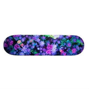 Skateboard Succulents floraux roses et pourpres Girly