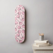 Sucettes roses, sucettes en forme de cœur, motif d
