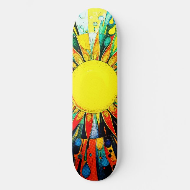Skateboard Sun En Abstrait 910 (Recto)