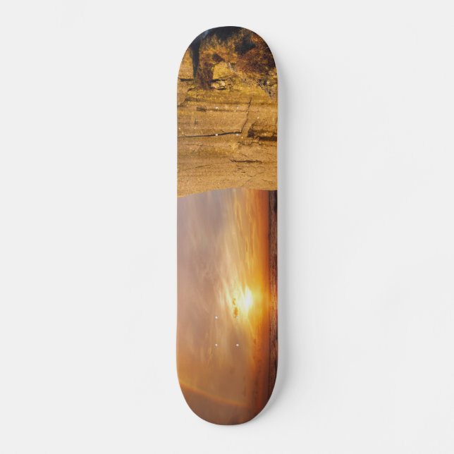 Skateboard Sun Set Sea Cliff (Recto)