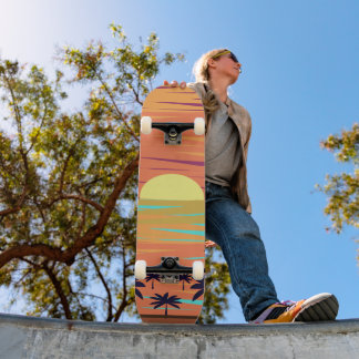 SKATEBOARD SUNSET PALM