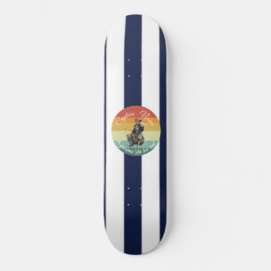 Skateboard Sunset Rum Skeleton Party Pirate