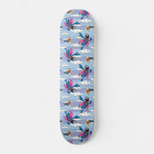 Skateboard Super Grover Comic Rayé Bleu Motif