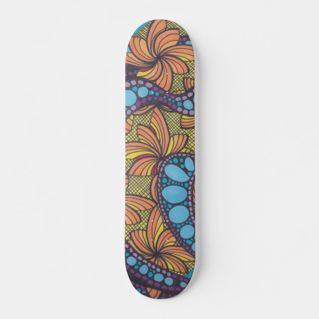 Skateboard Super, hippy, style boho, coloré (Devant)