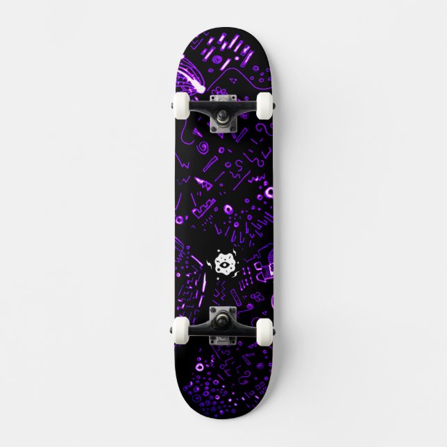 Skateboard Super noir pourpre (Recto)