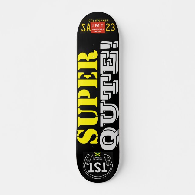 Skateboard SUPER QUTE JMT Skateboard, pont de 7 ¾ po (Devant)