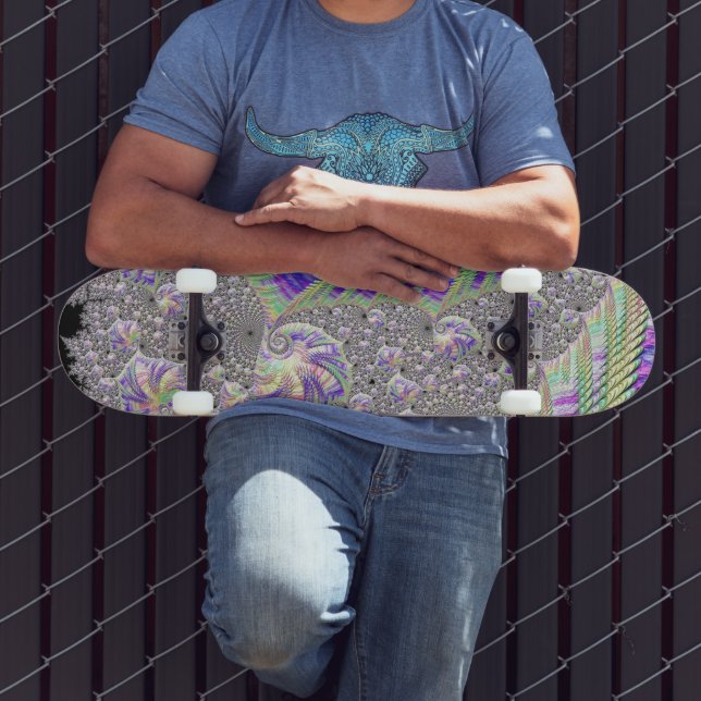 Skateboard Super Trippy Funky Psychedelic Fractal Art (Extérieur 3)