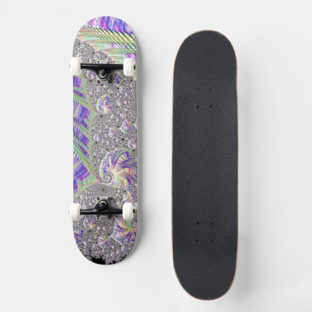 Skateboard Super Trippy Funky Psychedelic Fractal Art (Recto)