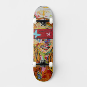 Skateboard Superbe Planche à Roulettes Artistique Aveuglée !