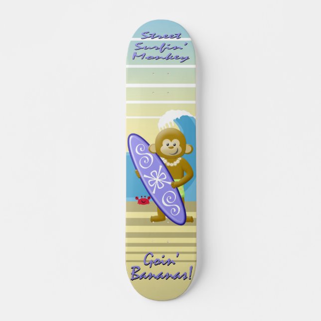 Skateboard Surf singe (Devant)