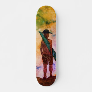 Skateboard Surf Watercolor Art Skate