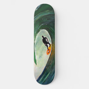 Skateboard Surfer Surf Silhouette Skate Board Design Deck