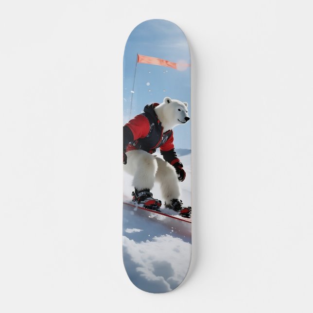 Skateboard Surreal Polar Bear Snowboard Aventure hivernale (Devant)