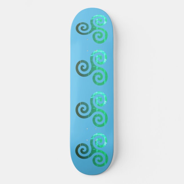 Skateboard Symbole celtique antique Emerald Triskele (Recto)