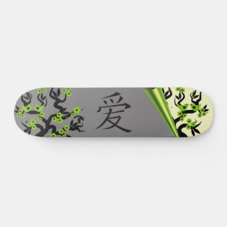 Skateboard Symbole d'amour chinois Sakura Tree Inséparables v
