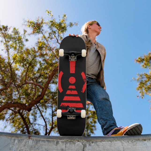 Skateboard Symbole d'avertissement de rétention d'énergie rét (Extérieur 1)