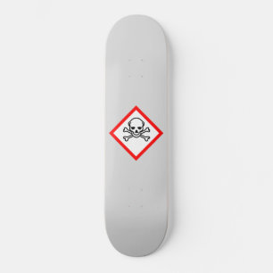 Skateboard Symbole de danger du crâne et des os croisés