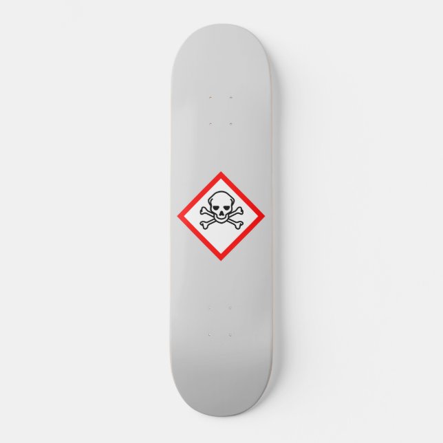 Skateboard Symbole de danger du crâne et des os croisés (Recto)