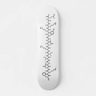 Skateboard symbole de formule chimique hormonale endorphine