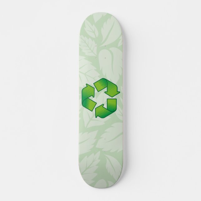 Skateboard Symbole de recyclage (Devant)