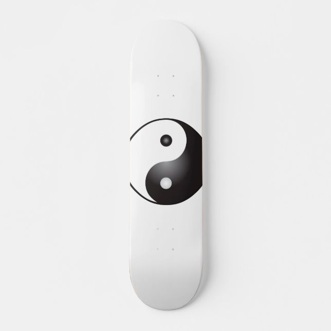 Skateboard Symbole de Yin Yang : Planche à roulettes (Devant)