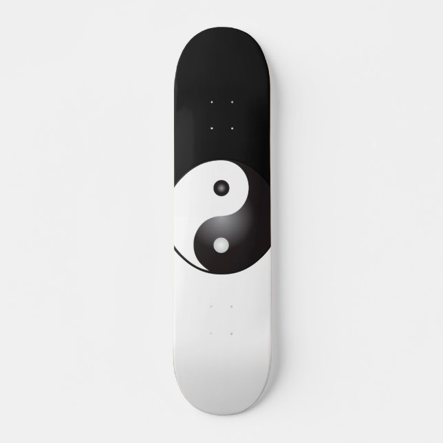 Skateboard Symbole de Yin Yang : Planche à roulettes (Devant)