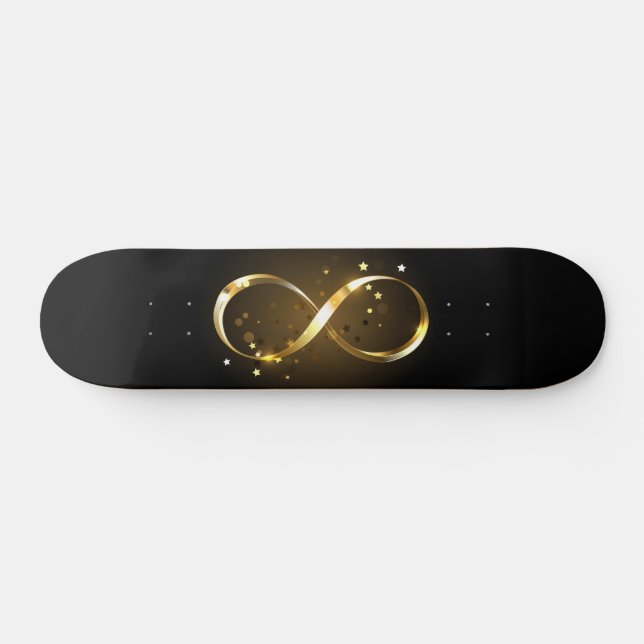 Skateboard Symbole d'infini doré (Horz)