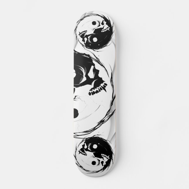 Skateboard Symbole religieux Dark Yin Yang Vampire Crâne (Recto)
