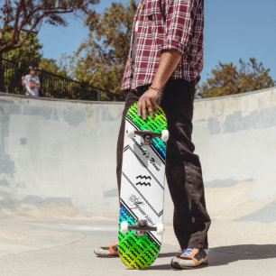Skateboard Symbole Zodiaque Aquarius Standard par K Yoncich
