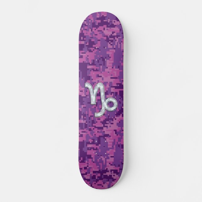 Skateboard SYMBOLE Zodiaque Capricorne Camouflage numérique F (Recto)