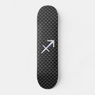 Skateboard Symbole zodiaque Sagittarius Fibre de charbon de b
