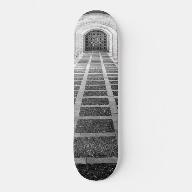 Skateboard Symétrie en noir et blanc (Recto)