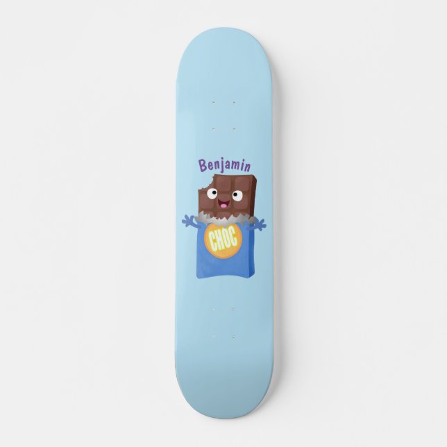 Skateboard Sympa chocolat chocolat bonbon bar personnage de d (Devant)