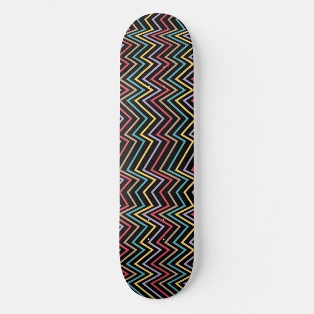 Skateboard Symphonie ZigZag vibrante Une explosion d'énergie  (Recto)