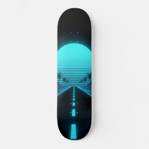 Skateboard Synthwave de croisière électrique